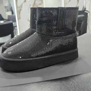 Juicy Couture Black Sequin Women's Boots